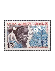 A.O.F. n° 66 charnière, collection timbres colonies françaises