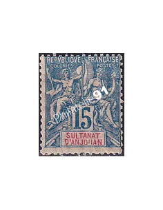 ANJOUAN, n° 6 charnière, timbres des colonies françaises
