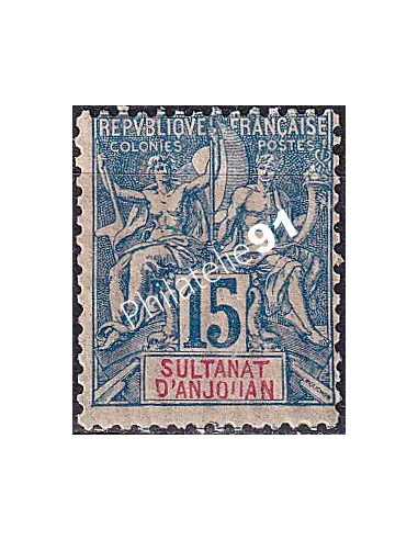 ANJOUAN, n° 6 charnière, timbres des colonies françaises