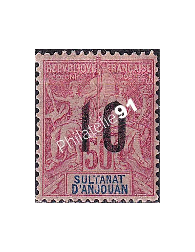 ANJOUAN, n° 28 charnière, timbres des colonies françaises