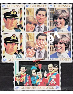 GUERNESEY - n°  220 à 226 - LADY DIANA