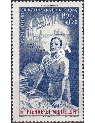 St-Pierre et Miquelon, PA n° 3 charnière, Timbres Colonies