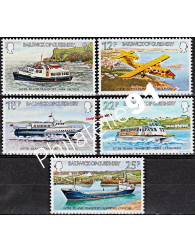 GUERNESEY - n°  234 à 238 ** - Transports inter-îles