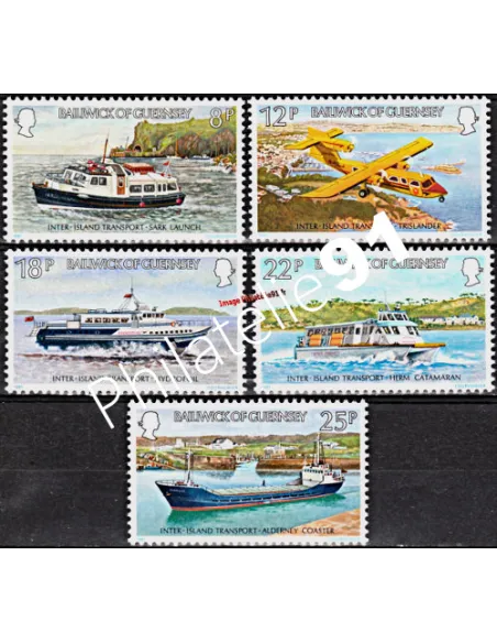 GUERNESEY - n°  234 à 238 ** - Transports inter-îles