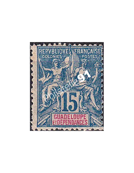 Guadeloupe n° 32 charnière, Collection timbres Colonies fraçaises