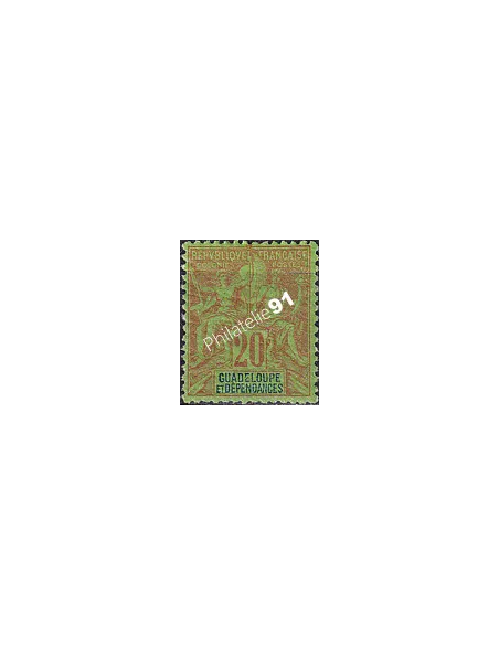 Guadeloupe n° 33 charnière, Collection timbres Colonies fraçaises