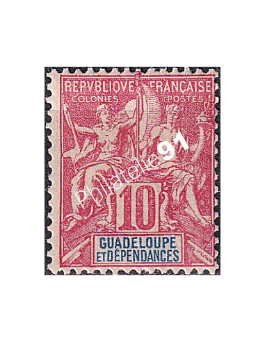 Guadeloupe n° 41 charnière, Collection timbres Colonies fraçaises