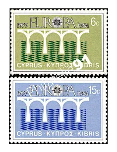 Timbre de Chypre n° 606 à 607, EUROPA 1984, collection timbre Europe