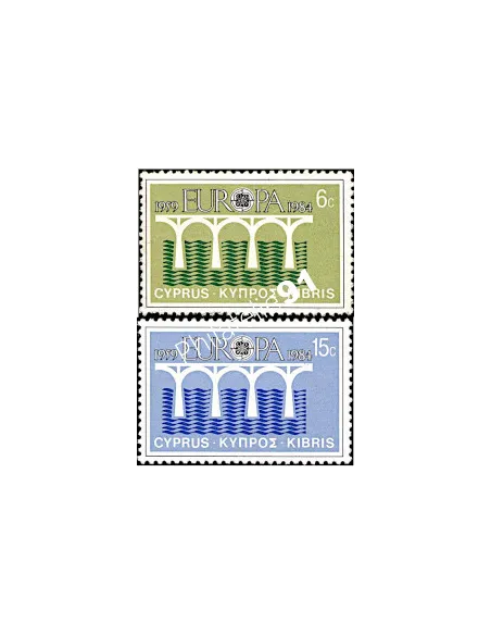Timbre de Chypre n° 606 à 607, EUROPA 1984, collection timbre Europe