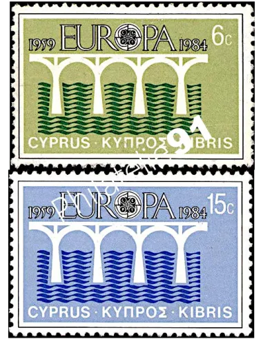 Timbre de Chypre n° 606 à 607, EUROPA 1984, collection timbre Europe