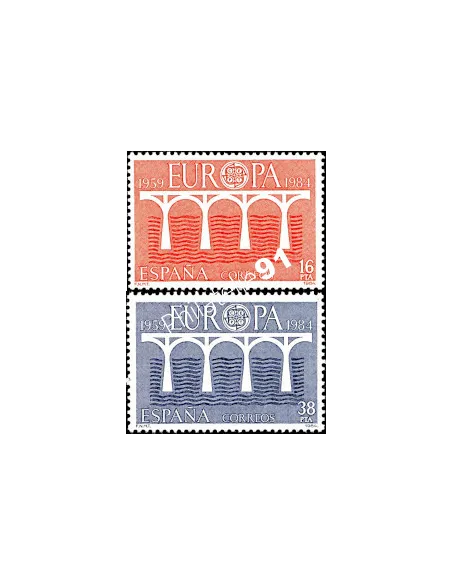 Timbres d'Espagne n° 2367-2368, EUROPA 1984, collection timbre Europe