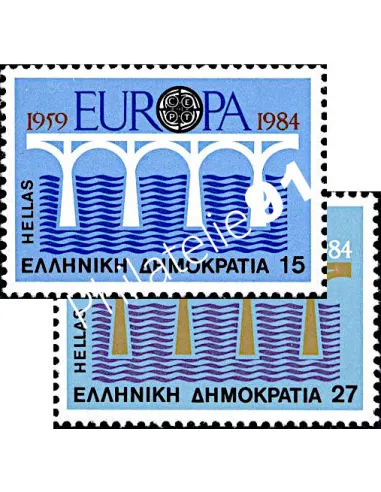 Timbre de Grèce, n° 1533 à 1534, EUROPA 1984, collection timbre Europe