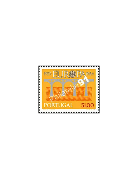 Timbre du Portugal n° 1609, EUROPA 1984, collection timbre Europe