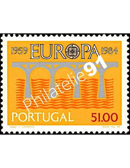Timbre du Portugal n° 1609, EUROPA 1984, collection timbre Europe