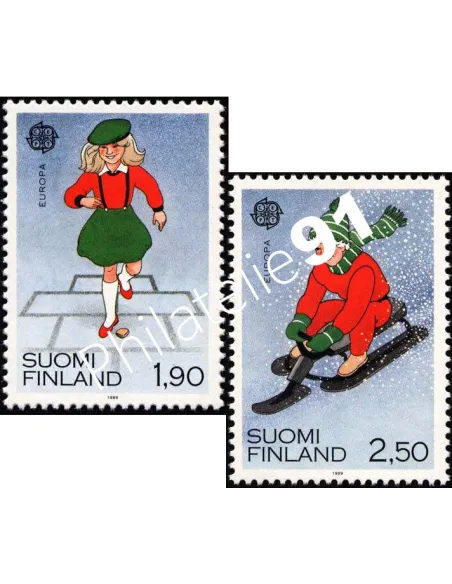 Finlande, n° 1042 à 1043, EUROPA 1989, collection timbre Europe
