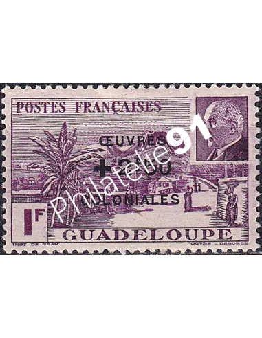 Guadeloupe n° 174 charnière, Collection timbres Colonies fraçaises