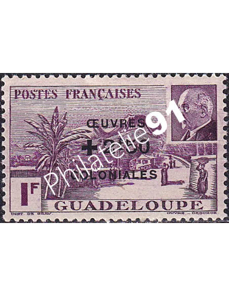 Guadeloupe n° 174 charnière, Collection timbres Colonies fraçaises