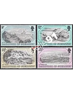 Timbres de GUERNESEY n° 243 à 246 - PAYSAGES