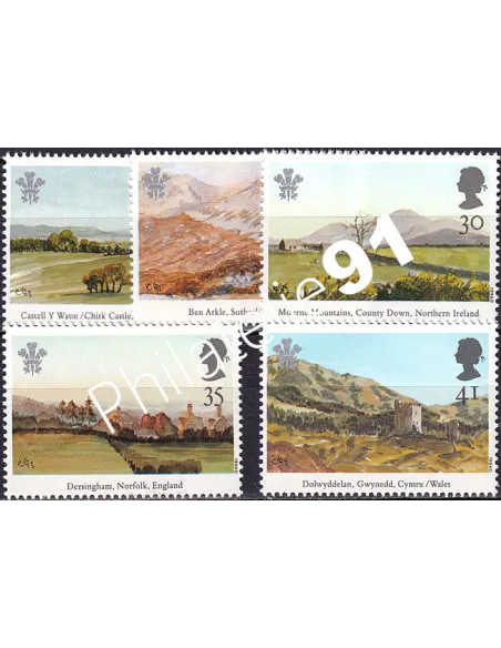 Grande-Bretagne, n° 1748 à 1752 collection timbre Europe