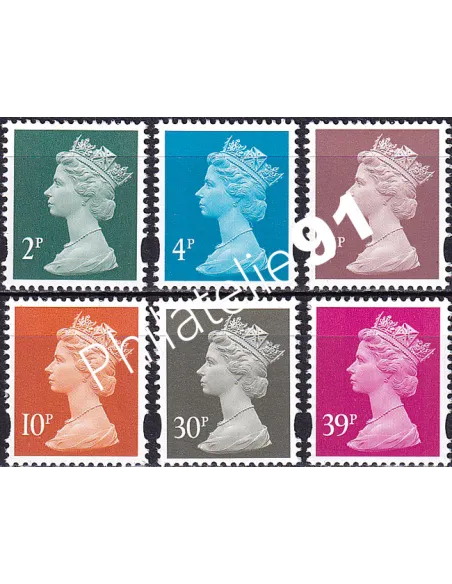 Grande-Bretagne, n° 1961 à 1966, collection timbre Europe