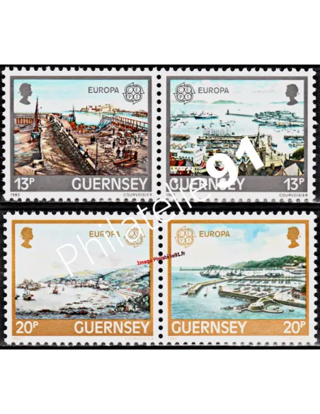 GUERNESEY, n° 267 à 270,EUROPA 1983, collection timbres Europe
