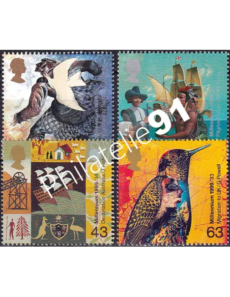 Grande-Bretagne, n° 2087 à 2090 collection timbre Europe