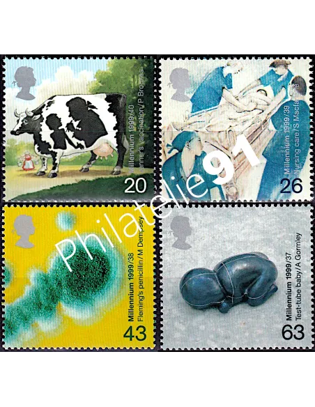 Grande-Bretagne, n° 2079 à 2082 collection timbre Europe
