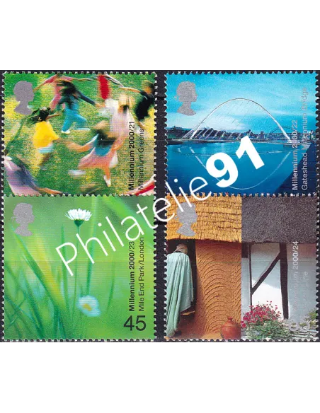 Grande-Bretagne, n° 2182 à 2185 collection timbre Europe
