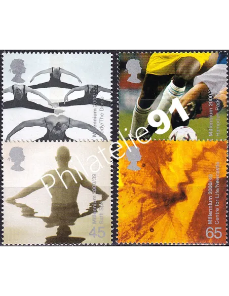 Grande-Bretagne, n° 2203 à 2206 collection timbre Europe