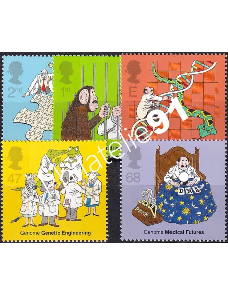 Grande-Bretagne, n° 2409 à 2413 collection timbre Europe