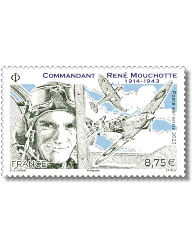 Timbre Poste aérienne Commandant René Mouchotte, timbres de France