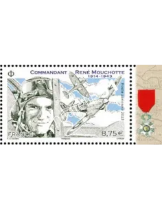 Timbre Poste aérienne Commandant René Mouchotte, timbres de France