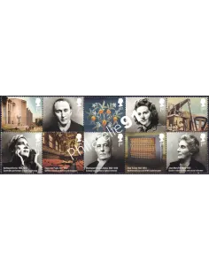 Grande-Bretagne, n° 3605 à 3614, 2 bandes, collection timbre Europe