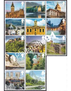 Grande-Bretagne, n° 3629 à 3641 collection timbre Europe