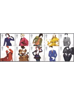 Grande-Bretagne, n° 3655 à 3664, 2 bandes, collection timbre Europe