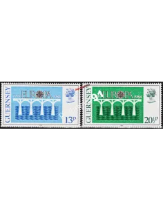 Timbres de GUERNESEY n°286 à 287, EUROPA 1984, pont, timbres d' europe