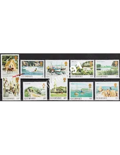 Timbres de GUERNESEY n° 290 à 299 - PAYSAGE