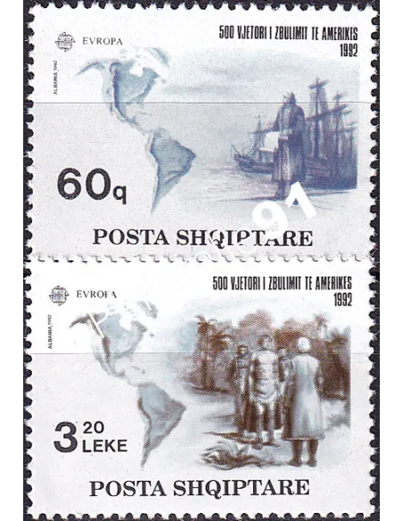 Albanie, n° 2291 à 2292, Europa 1992, collection timbres Europe