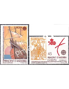 Andorre Espagnol, n° 216 à 217, Europa 1992, timbres Europe