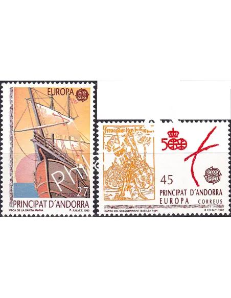 Andorre Espagnol, n° 216 à 217, Europa 1992, timbres Europe