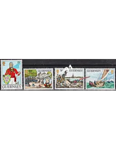 timbres de GUERNESEY n° 300 à 303, Sir Hohn Doyle, timbres d'Europe