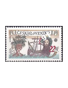 Tchécoslovaquie, n° 2913, Europa 1992, collection timbres Europe