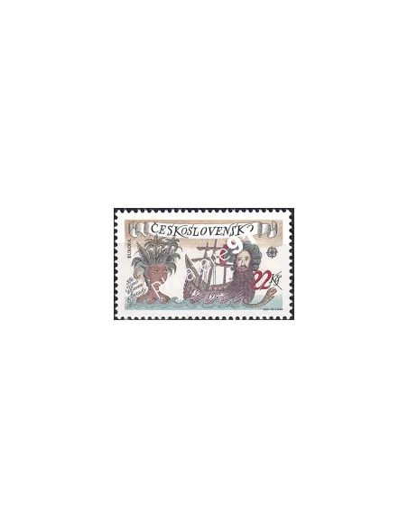 Tchécoslovaquie, n° 2913, Europa 1992, collection timbres Europe