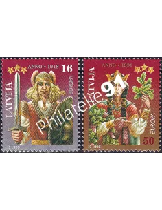 Lettonie, n° 372 à 373, Europa 1995, collection timbres Europe