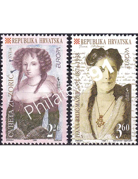 Croatie, n° 346 à 347, Europa 1996, collection timbres Europe