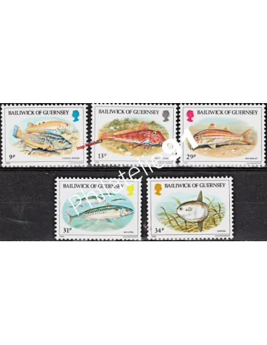 GUERNESEY - n°  316 à 320 ** - Poissons du baillage