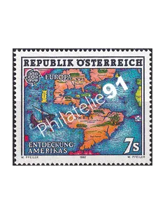 Autriche, n° 1891, Europa 1992, collection timbres Europe