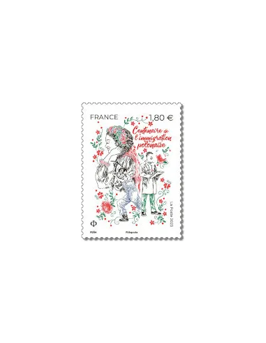 Timbre n° 5705, 100 ans de l'immigration polonaise, timbres de France