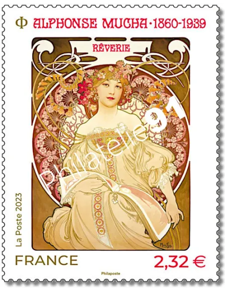 Timbre n° 5708, Alphonse Mucha, timbres de France