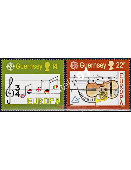 GUERNESEY - n°  322 à 323 - EUROPA 1985 - Musique